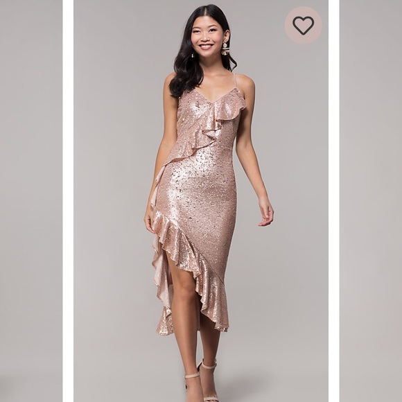 Simplydress Dresses & Skirts - Simplydress rose gold sequins with ruffles Simplydress Dresses & Skirts - Simplydress rose gold sequins with ruffles